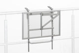 Merxx Balkonhängetisch Stahl silber 60 cm x 40 cm x 64,5 cm