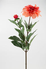 Fink Kunstblume Dahlie coralle Kunstfasern Höhe 70 cm
