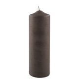 Fink metallic Stumpenkerze Candle mocca Paraffin Höhe 25 cm