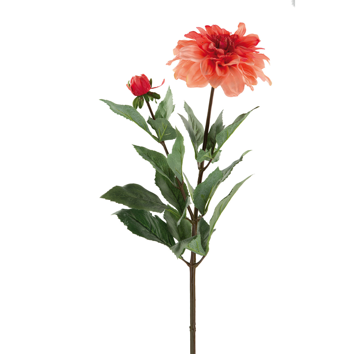 Fink Kunstblume Dahlie coralle Kunstfasern Höhe 70 cm