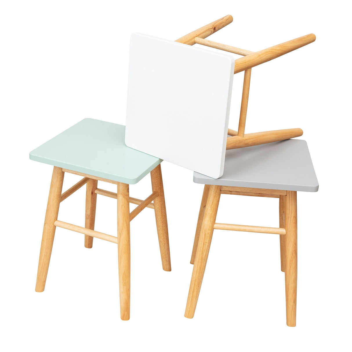 Terra Home Hocker Sund 32 x 32 x 45 cm, Weiß