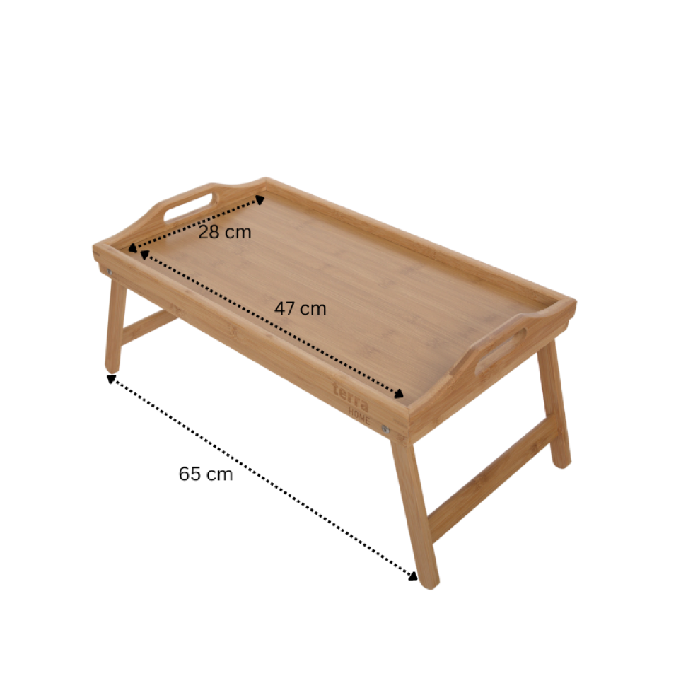 Terra Home Tablett Bett Bambus braun