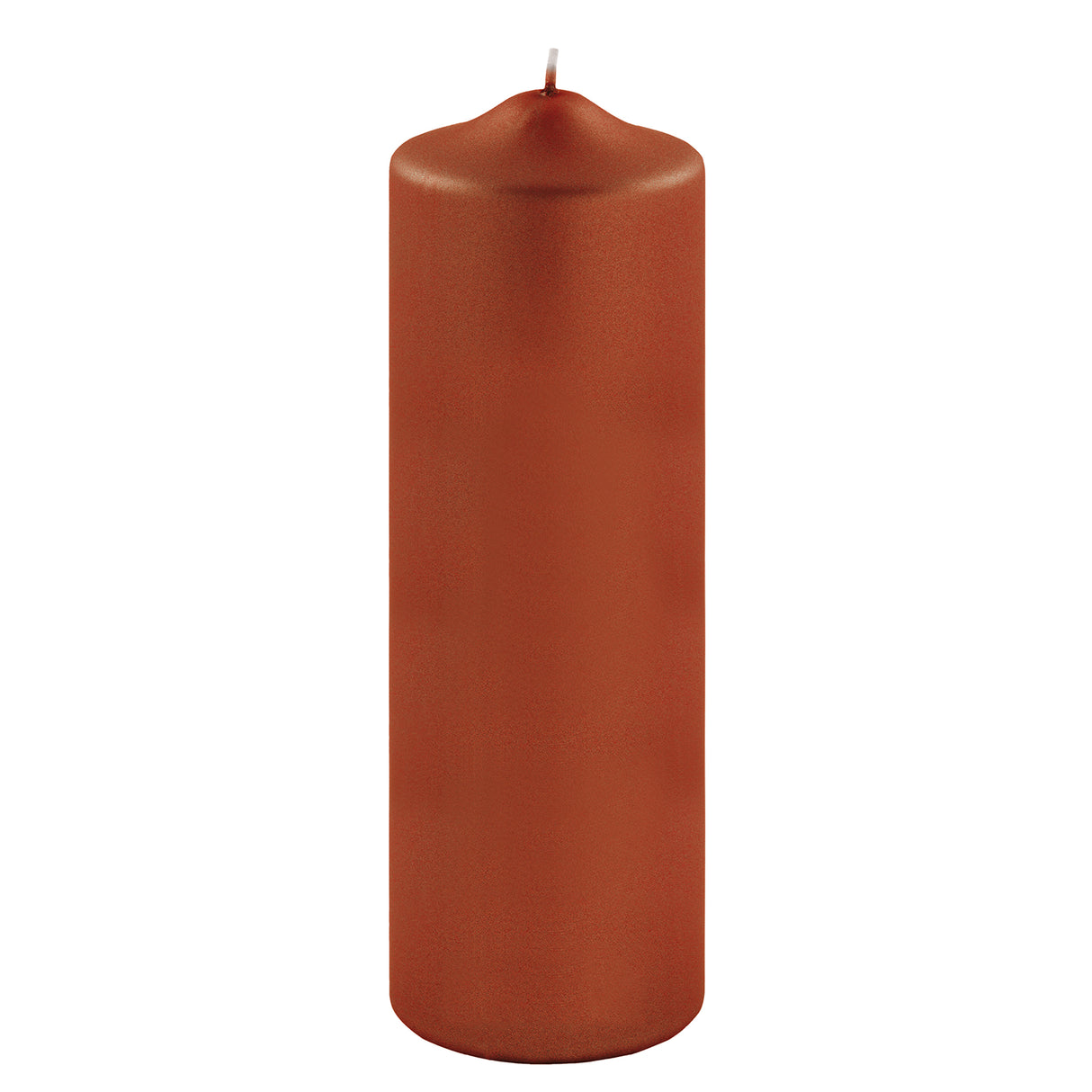 Fink metallic Stumpenkerze Candle terra Paraffin Höhe 25 cm