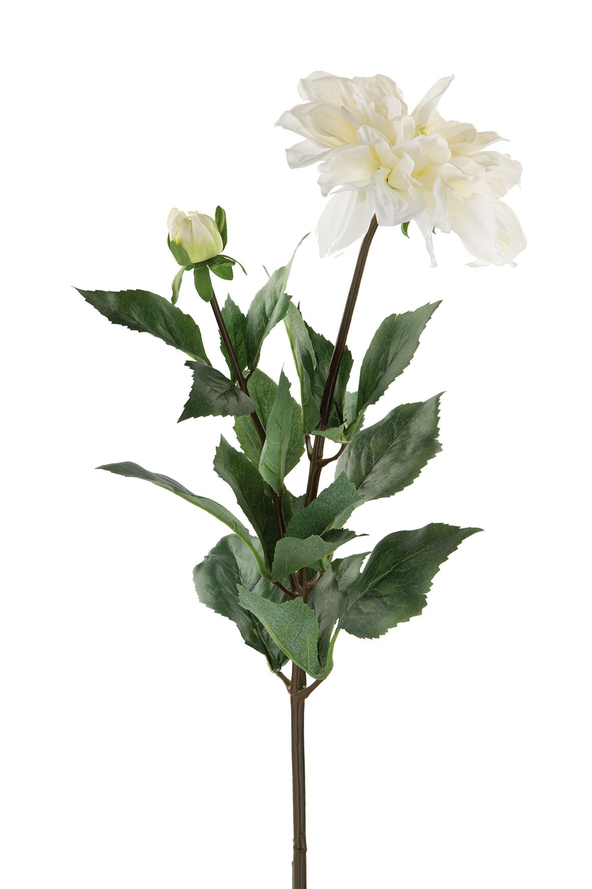 Fink Kunstblume Dahlie weiß Kunstfasern Höhe 70 cm