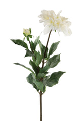 Fink Kunstblume Dahlie weiß Kunstfasern Höhe 70 cm