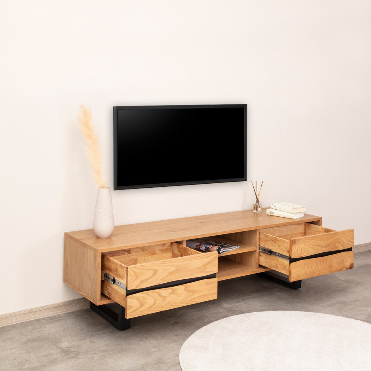 Terra Home TV-Lowboard Sigurd 160 cm, Braun