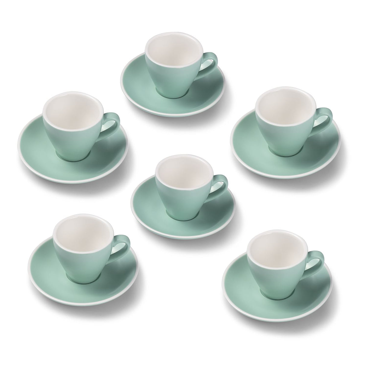 Terra Home 6er Espressotassen-Set, Türkis matt