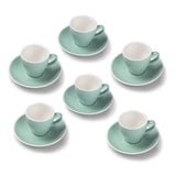 Terra Home 6er Espressotassen-Set, Türkis matt