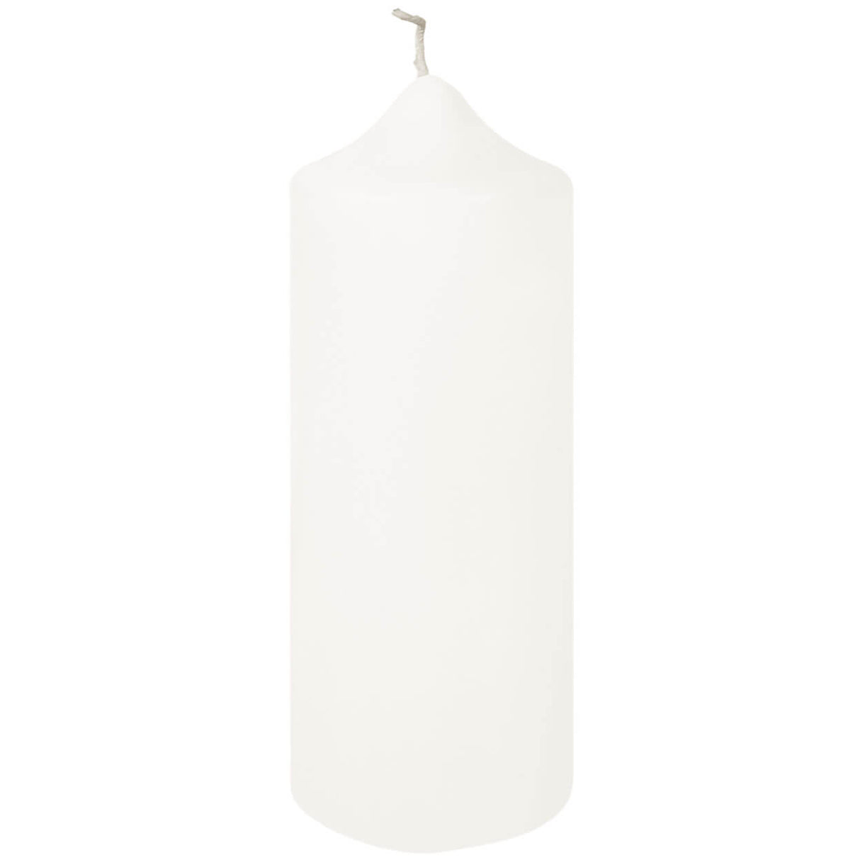 Fink getauchte Stumpenkerze Candle weiß Paraffin Höhe 20 cm