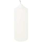 Fink getauchte Stumpenkerze Candle weiß Paraffin Höhe 20 cm