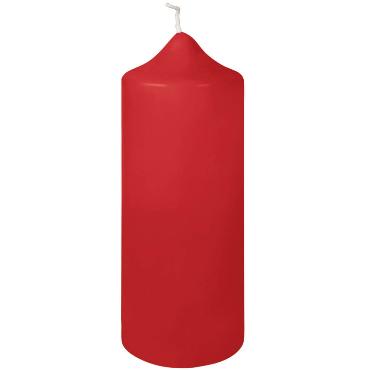 Fink getauchte Stumpenkerze Candle hellrot Paraffin Höhe 20 cm