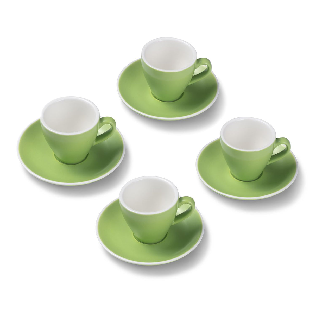 Terra Home 4er Espressotassen-Set, Grün matt