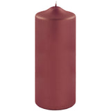 Fink metallic Stumpenkerze Candle dunkelrot Paraffin Höhe 20 cm