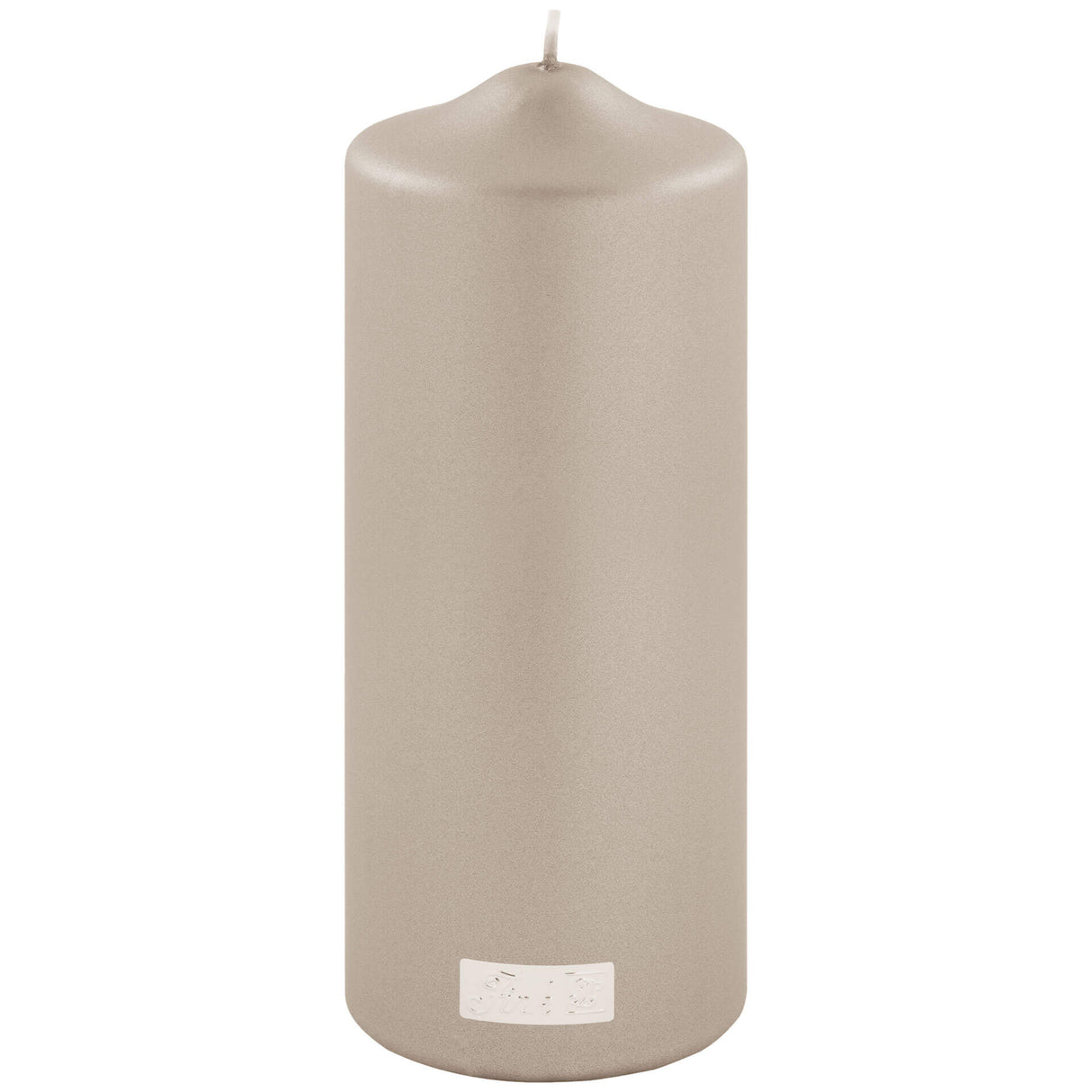 Fink metallic Stumpenkerze Candle stein Paraffin Höhe 20 cm
