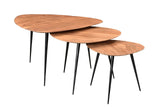 SIT-Möbel Beistelltisch 40 cm x 37 cm x 37 Platte natur, Beine schwarz