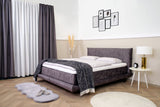 Terra Home Boxspringbett Lyon grau, 180x200 cm, H2/H3