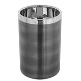 Fink Stumpenkerzenhalter Vito antik grau Edelstahl Höhe 15 cm