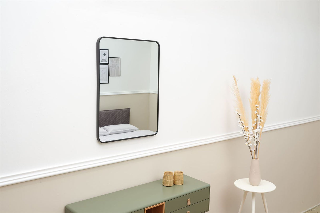 Terra Home Wandspiegel 60x80 schwarz Metallrahmen