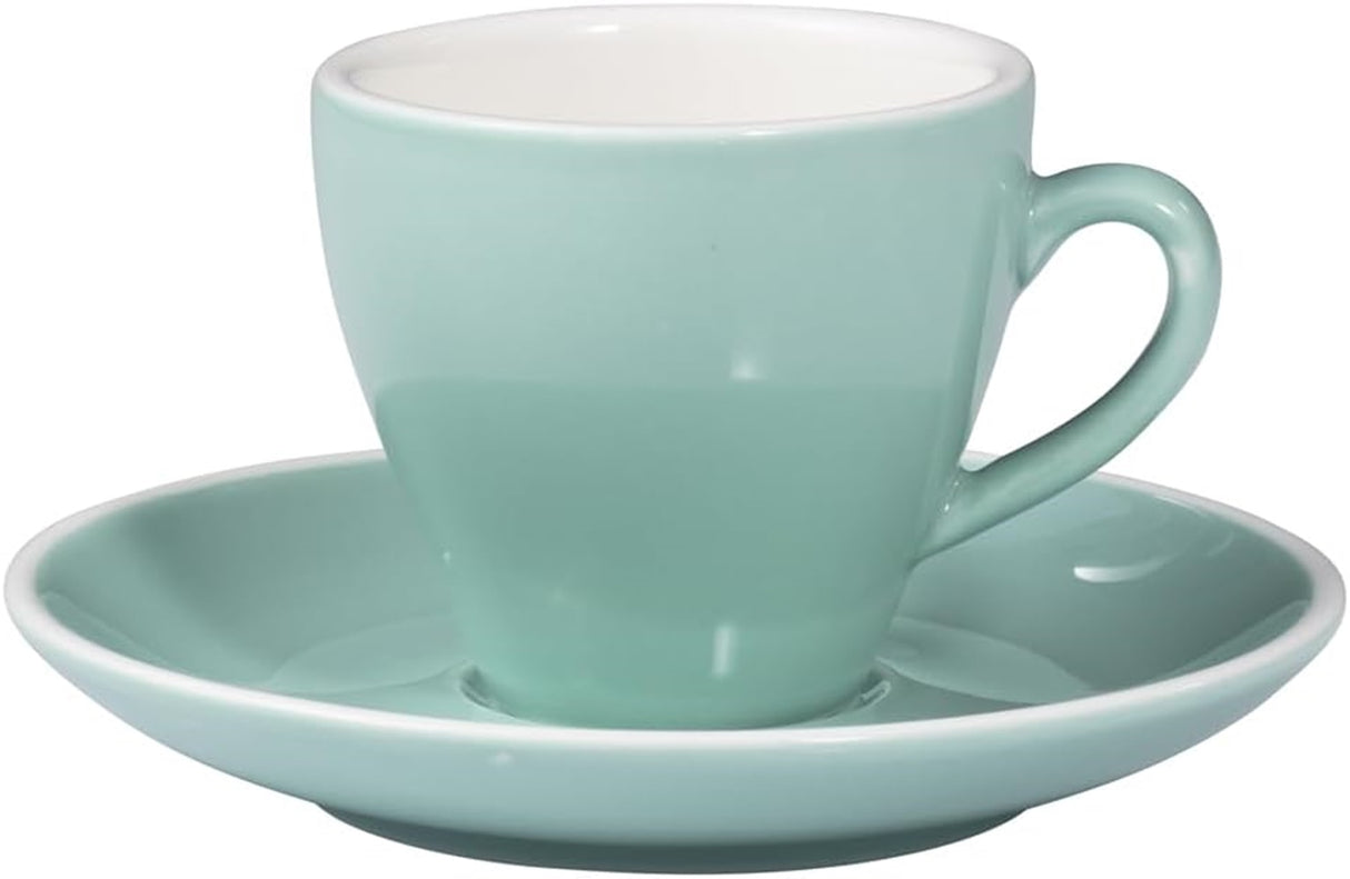 Terra Home 4er Espressotassen-Set, Türkis glossy