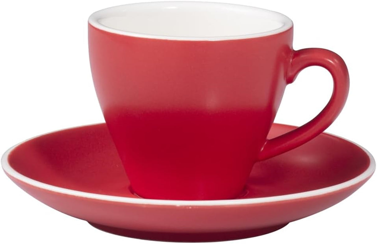 Terra Home 6er Espressotassen-Set, Rot matt