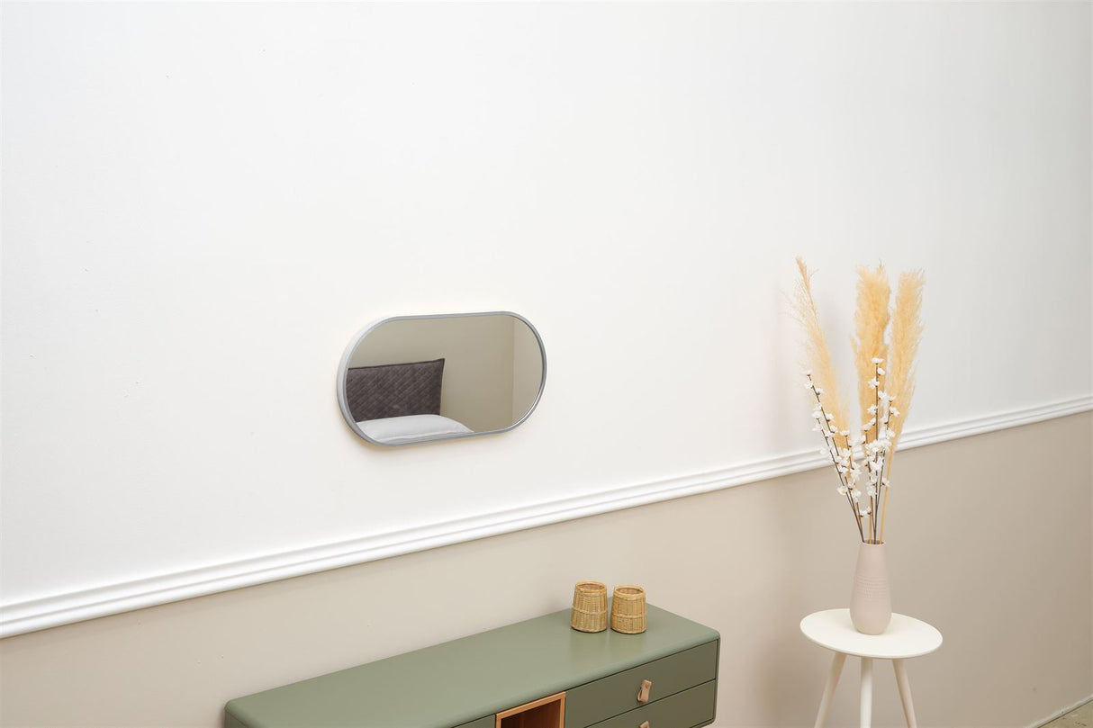 Terra Home Wandspiegel 60x30 silber Metallrahmen