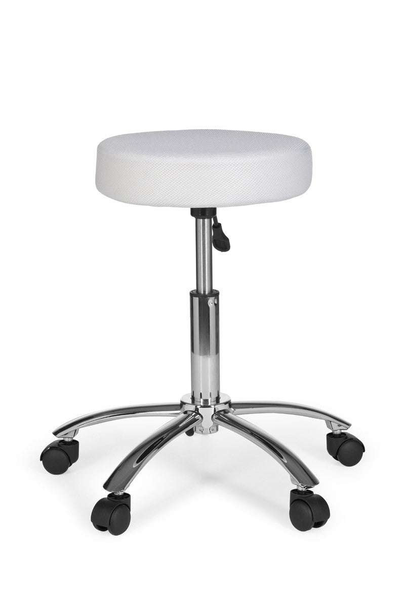 Amstyle Hocker Leon Design Arbeitshocker Stoff Weiß