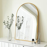 Terra Home Wandspiegel 60x80 gold Metallrahmen Bogenform