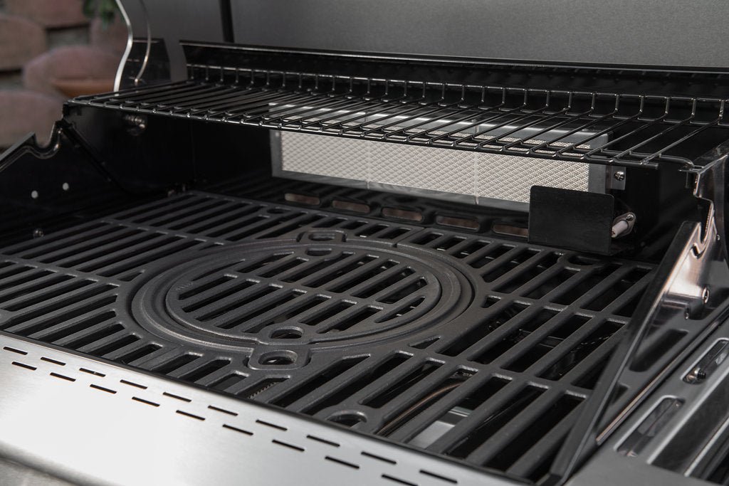 Nexgrill Gasgrill 4-Brenner Deluxe mit Grillrost Heckbrenner und Seitenbrenner