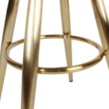 WOHNLING Barhocker Gold Metall 72-80 cm, Design Barstuhl 100 kg Maximalbelastbarkeit, Tresenhocker Industrial, Tresenstuhl ohne Lehne