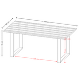 Terra Home Esstisch Jarven 160 x 90 cm, natürliche Kante