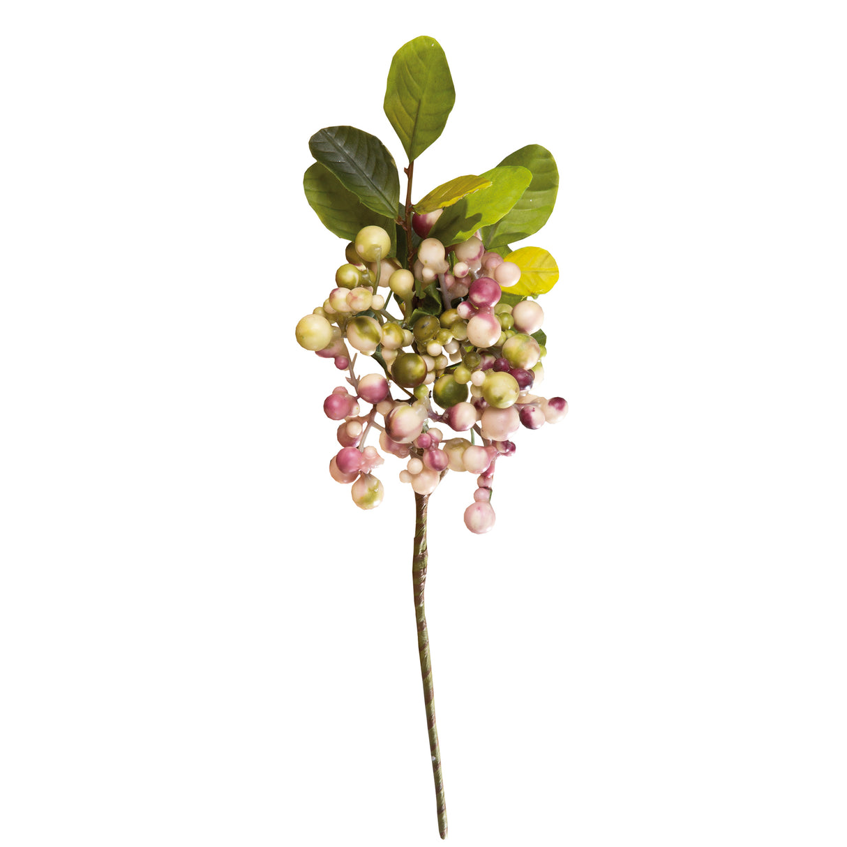 Fink Kunstblume Beerenzweig creme, hell-pink Kunstfasern Höhe  cm
