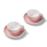 Terra Home 2er Cappuccinotassen-Set, Rosa glossy