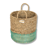 Terra Home Korb Seegras Wasserhyazinthe Ø30 H29 cm türkis natur