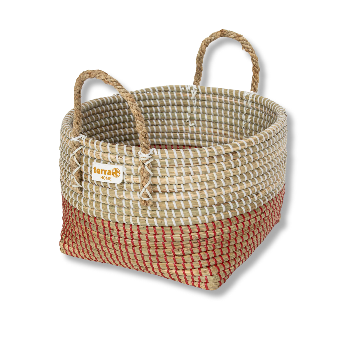 Terra Home Korb Seegras Ø35 H22 cm natur rot