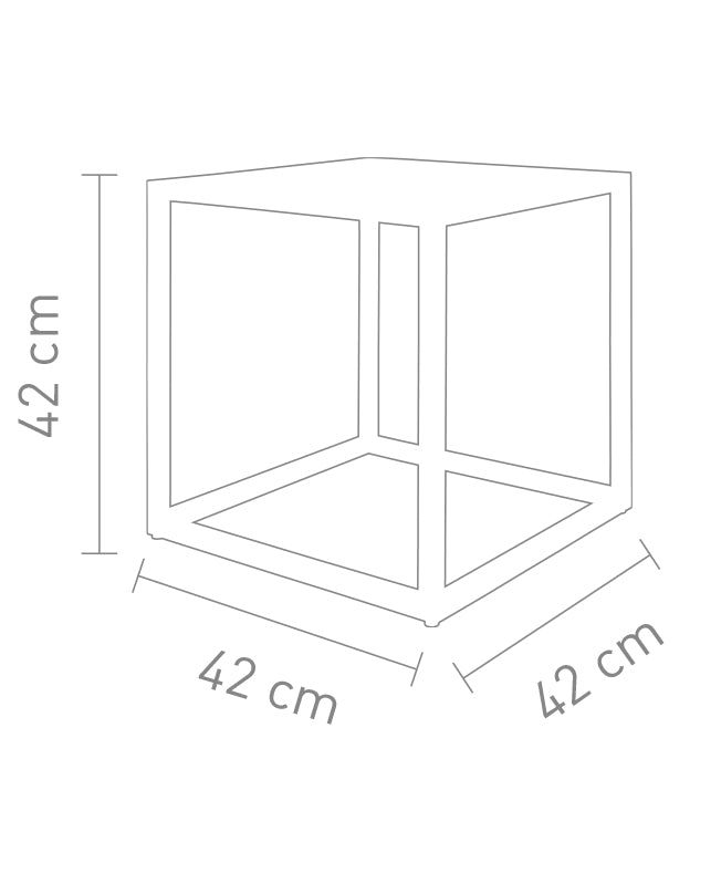 Sompex LED Stehleuchte Delux 42x42x42cm