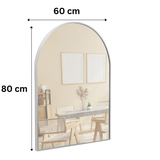 Terra Home Wandspiegel 60x80 silber Metallrahmen Bogenform