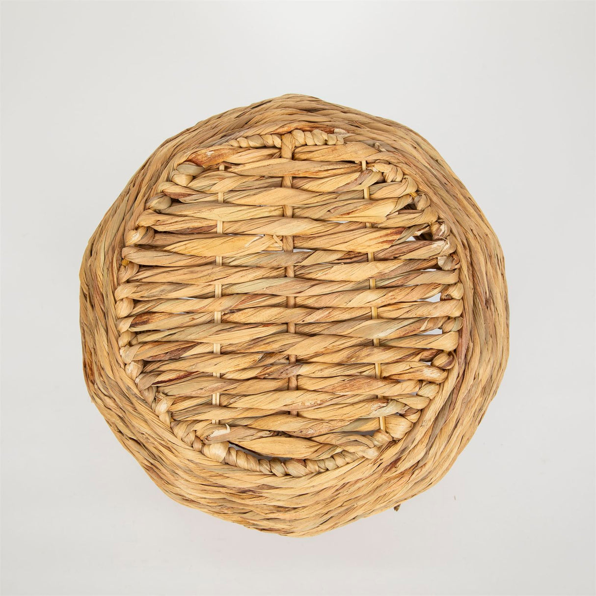 Terra Home Korbset 3 er Set Wasserhyazinthe Rattan Ø45/38,5/33,5 H45/40/35 braun