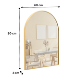 Terra Home Wandspiegel 60x80 gold Metallrahmen Bogenform