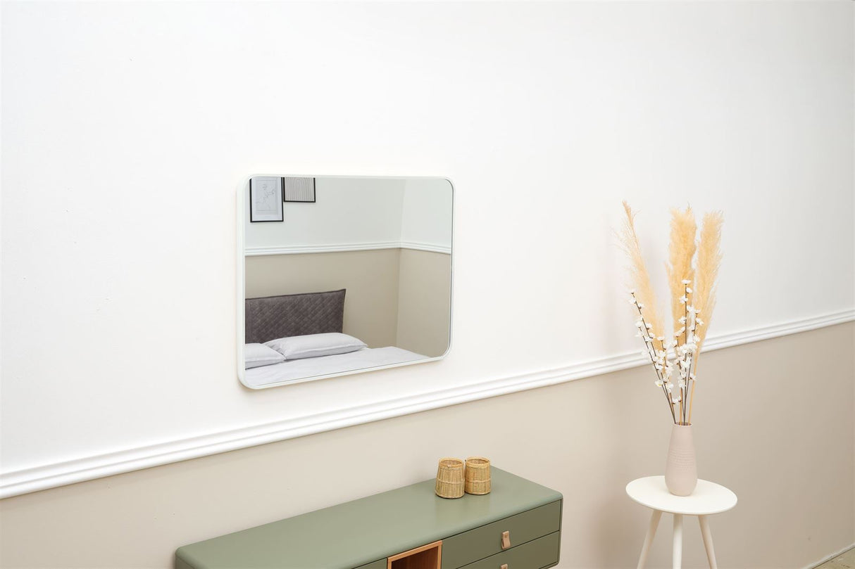 Terra Home Wandspiegel 60x80 weiß Metallrahmen