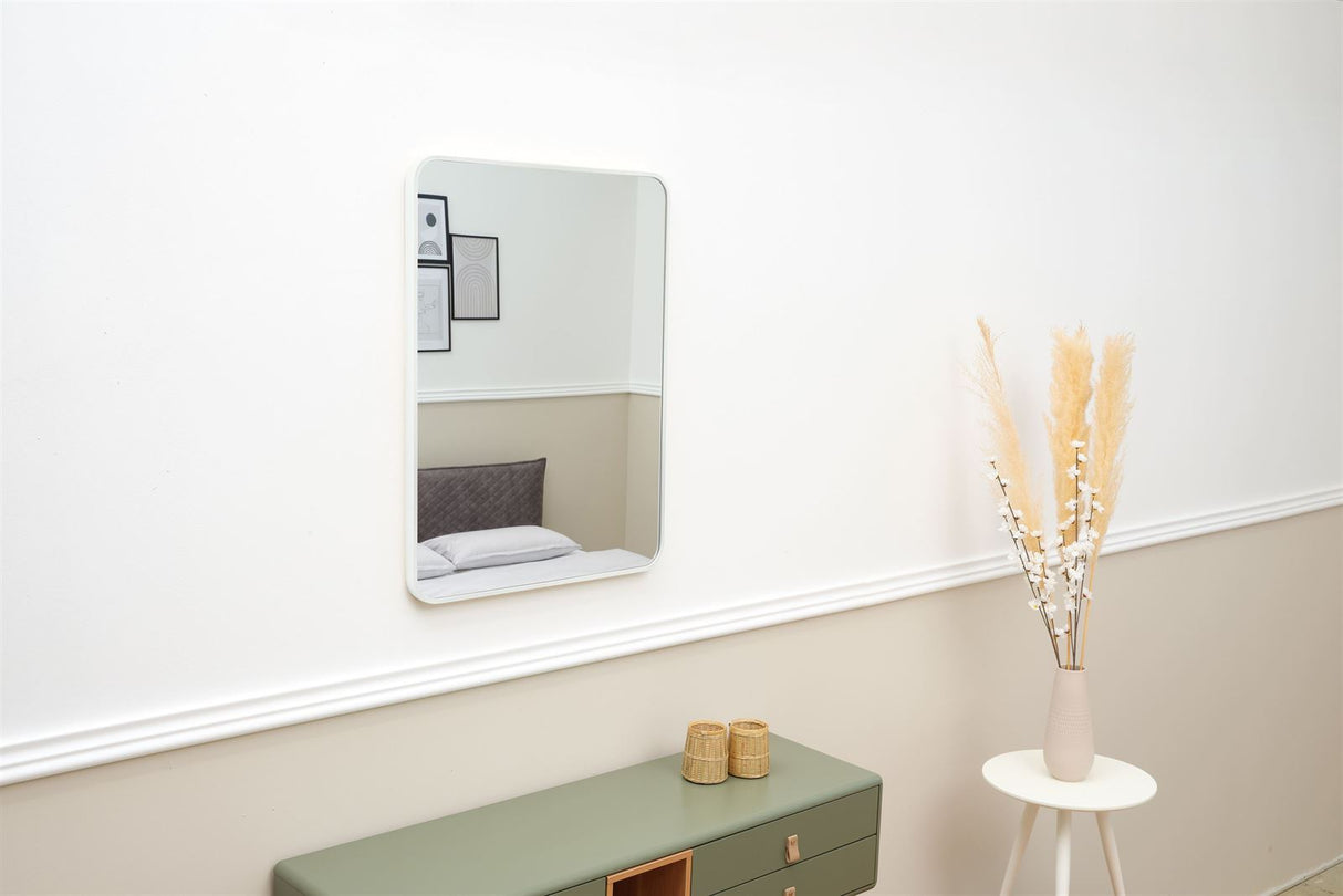 Terra Home Wandspiegel 60x80 weiß Metallrahmen