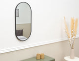 Terra Home Wandspiegel 80x40 schwarz Metallrahmen