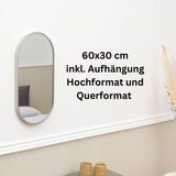 Terra Home Wandspiegel 60x30 silber Metallrahmen
