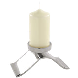 Fink Stumpenkerzenhalter Wave silberfarben Aluminium, vernickelt Höhe 10 cm