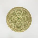 Terra Home Seegras Korbset Rattan Ø42 und Ø 34 grün weiß