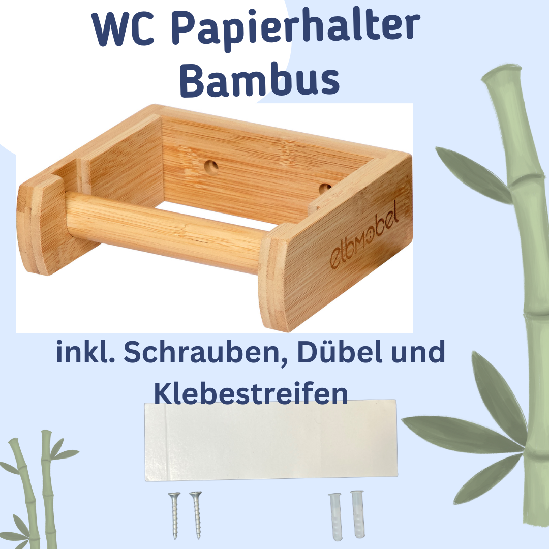 Elbmöbel Toilettenpapierhalter Bambus