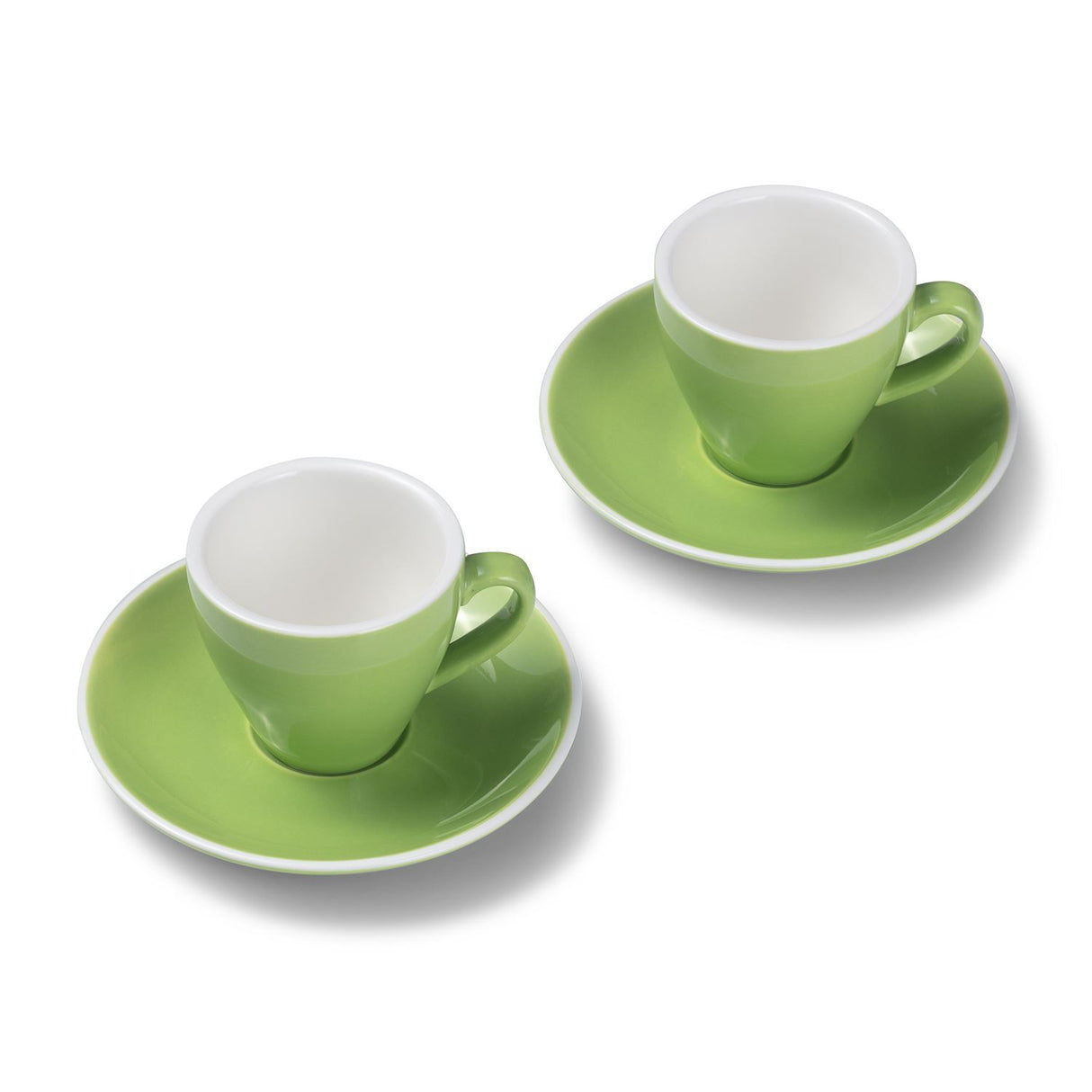 Terra Home 2er Espressotassen-Set, Grün glossy
