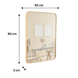 Terra Home Wandspiegel 60x80 gold Metallrahmen