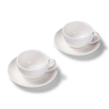 Terra Home 2er Cappuccinotassen-Set, Weiß glossy