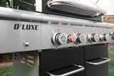 Nexgrill Gasgrill 4-Brenner Deluxe mit Grillrost Heckbrenner und Seitenbrenner