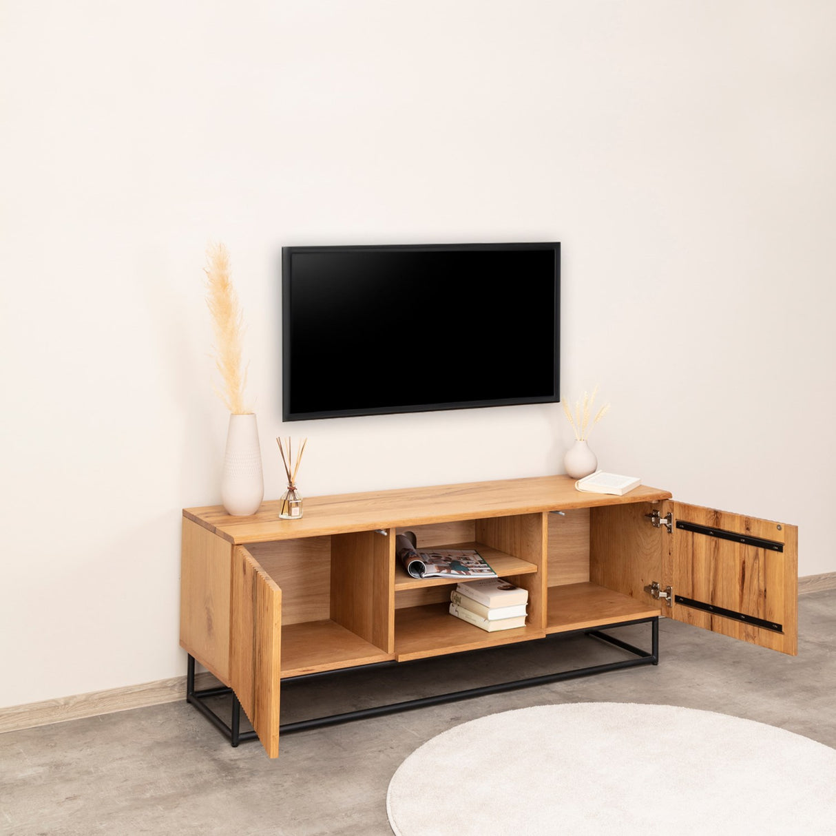 Terra Home TV-Lowboard Sunne 140 cm, Braun